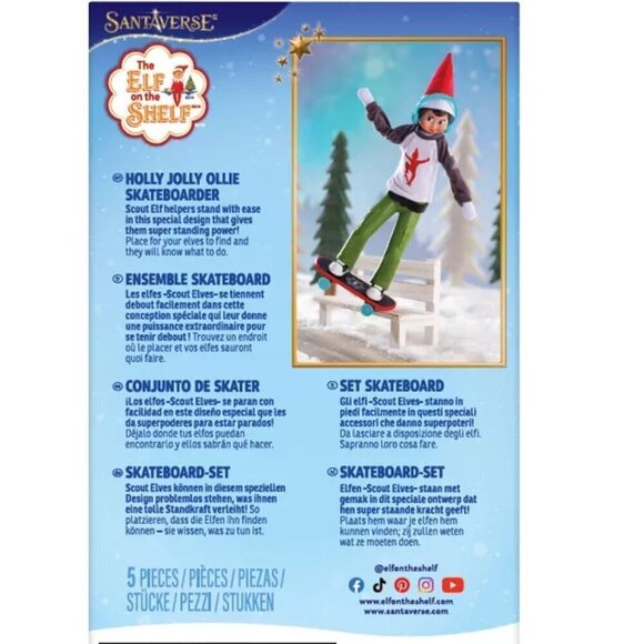 NWT - Elf on the Shelf MagiFreez Holly Jolly Ollie Skateboard Set - Picture 3 of 3